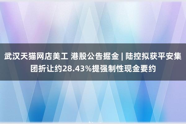 武汉天猫网店美工 港股公告掘金 | 陆控拟获平安集团折让约28.43%提强制性现金要约