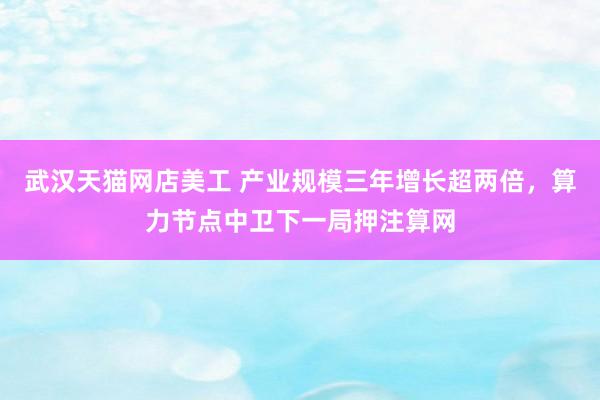 武汉天猫网店美工 产业规模三年增长超两倍，算力节点中卫下一局押注算网